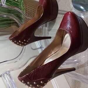 Steve Madden Red Studded Leather Heels